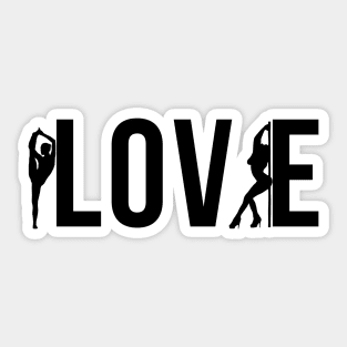 Love - Pole Dance Design Sticker